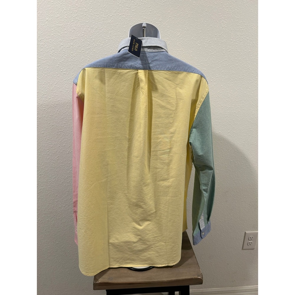 Polo Ralph Lauren Mens XXL Colorblock Oxford Button Down Shirt Pastel Multi NEW - Picture 5 of 13